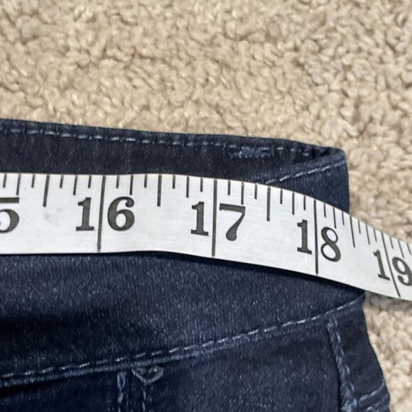 Hot In Hollywood Pull On Ankle Skinny Jeans Women's XL Blue Silky Denim Stretch - Picture 3 of 9